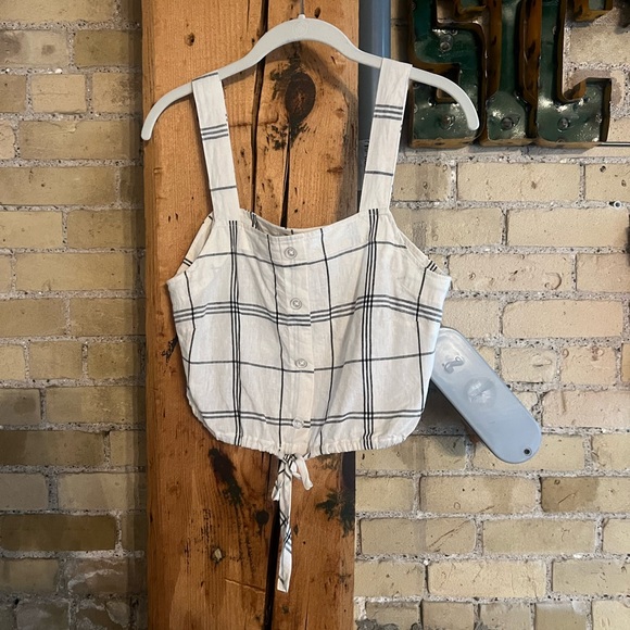 A New Day Windowpane SET with Top & Smocked Waist Mid-Rise A-Line Skirt - Picture 6 of 7